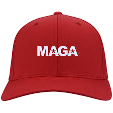 Red MAGA Baseball Cap with stars inside of the "A" Letters.